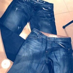 GUESS REBEL JEANS & GUESS BOOT CUT 2 PAIR 38/32